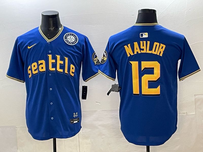 Men Seattle Mariners #12 Naylor blue Game Nike MLB 2025 Jersey 004->seattle mariners->MLB Jersey